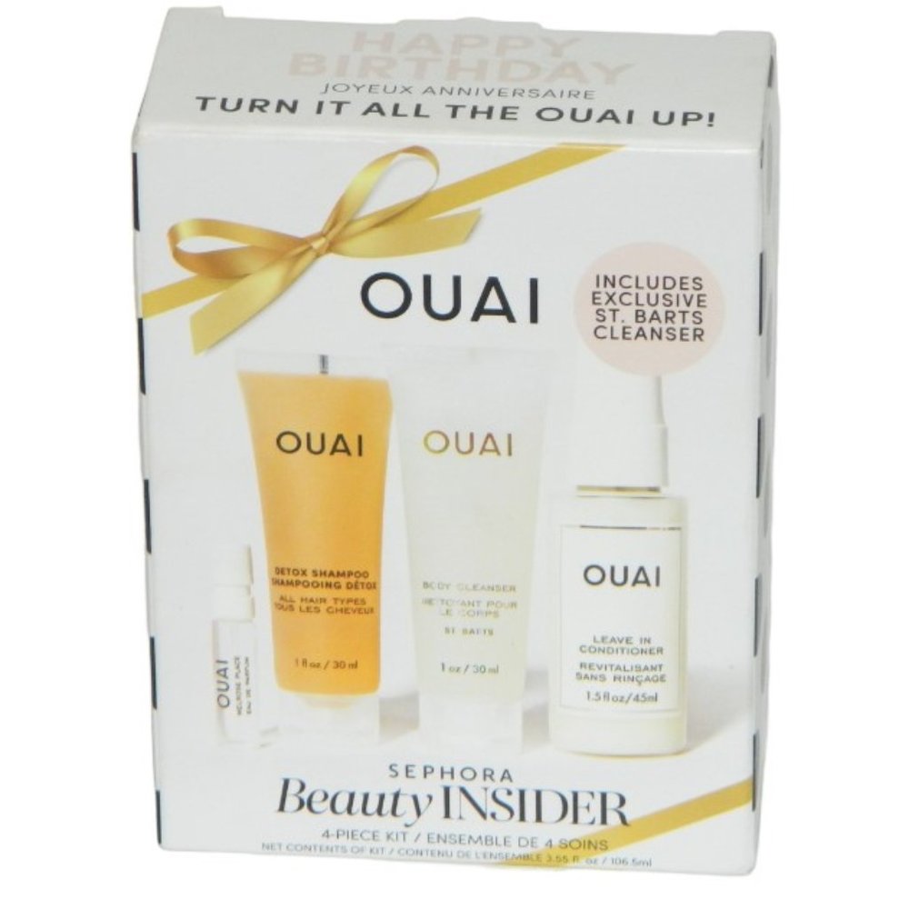 Ouai 4pc Beauty Kit Detox Shampoo Body Cleanser Leave-in Conditioner